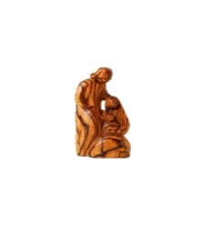 Sainte famille sculptée en bois d’olivier