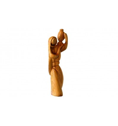 Samaritaine sculpté en bois d’olivier