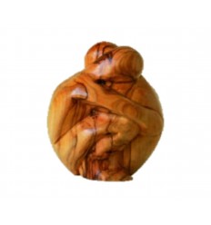 Couple enlacé sculptée en bois d’olivier