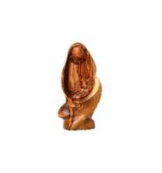 Sainte famille sculptée en bois d’olivier